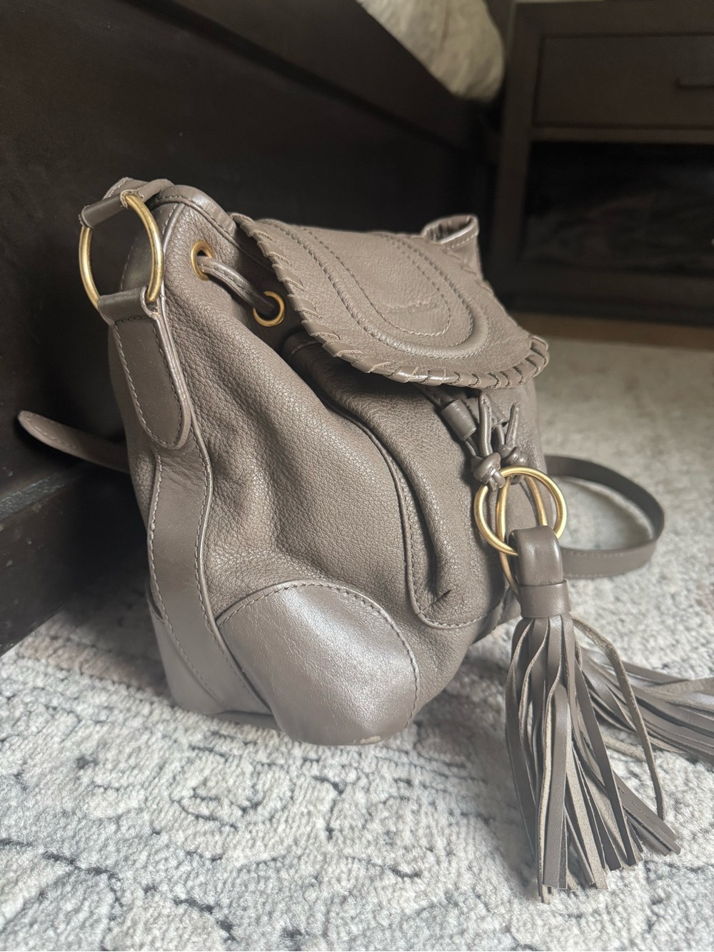 See By Chloé Gray Tassel Leather Crossbody - Picture 3 of 14